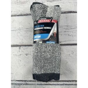 NEW Dickies Cotton Heavyweight Thermal Crew Sock 3-Pair Steel Toe BlackSize 6-12